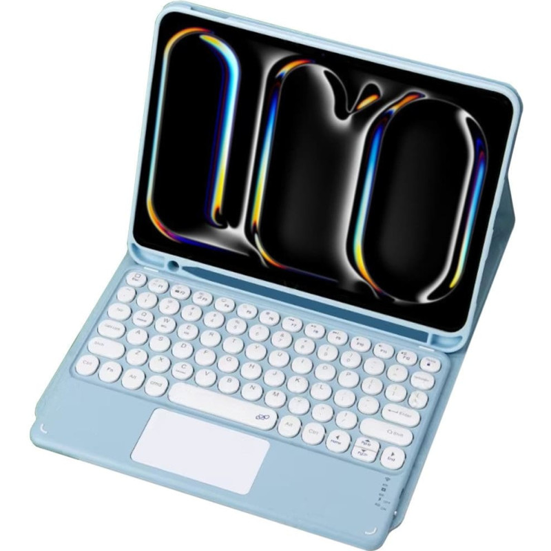Strado Etui z klawiaturą Bluetooth touchpad do iPad Pro 13 Gen5 (Niebieskie)