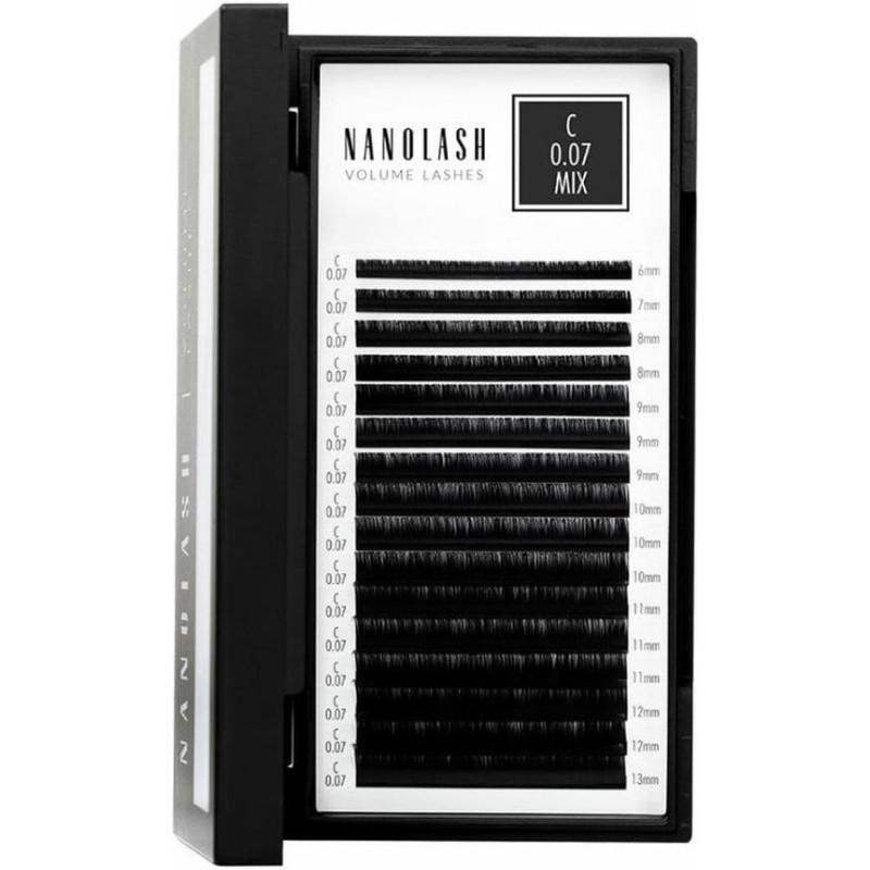 Nanolash Zestaw sztuczne rzęsy Nanolash VOLUME LASHES Doczepy 6-13 mm