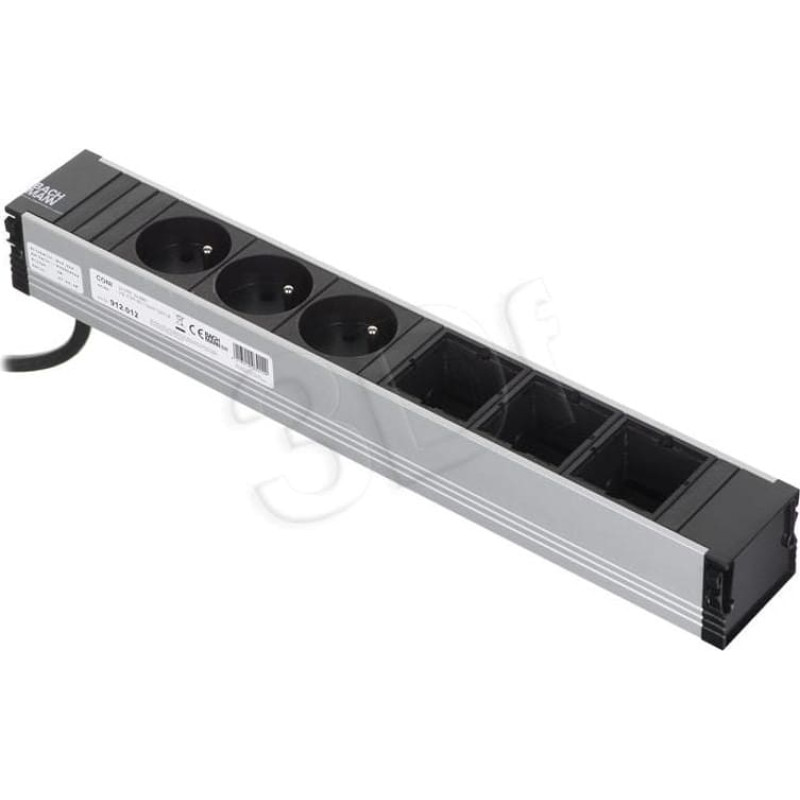 Bachmann Listwa zasilająca Bachmann 3 gniazda czarna (912.012)