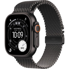 Apple Watch Ultra 3 GPS + Cellular 49mm Black Titanium Case with Black Titanium Milanese Loop - Large