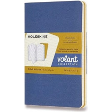 Moleskine Zestaw 2 zeszytów MOLESKINE Volant, P, 9x14cm, w linie, 80 stron, blue/amber yellow