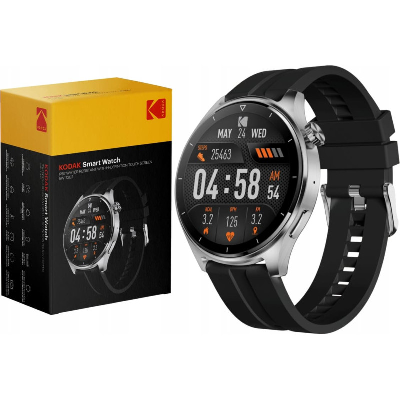 Kodak Zegarek Smartwatch Ip67 Gps Tętno Saturacja 10 Dni Czuwania / Kodak Sw-7202