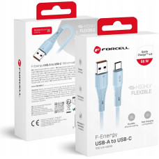 Forcell Kabel USB A do USB C Forcell F-Energy QC4.0 3A 66W Silicone 1 m C342 niebieski