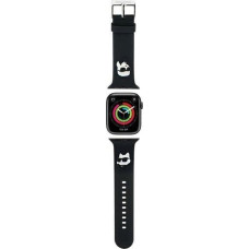 Karl Lagerfeld Karl Lagerfeld Pasek KLAWLSLKCNK Apple Watch 42/44/45/49mm czarny/black strap 3D Rubber Karl&Choupette Heads
