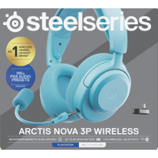 Steelseries Gaming Headset | Arctis Nova 3PW | Bluetooth | Over-ear | Noise canceling | Wireless | Aqua