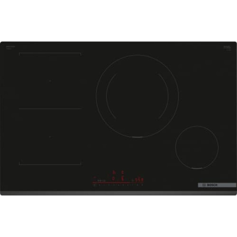 Bosch 6. sērija PVS831HB1E plīts virsma Melna Iebūvēta 80 cm Zonas indukcijas plīts 4 zona(-s)