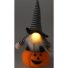Home Styling Collection FIGURKA DEKORACYJNA NA DYNI 25CM LED HALLOWEEN  POMARAŃCZOWA
