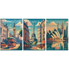 Herlitz Zeszyt A4/96K kratka z marginesem Retro (5szt)