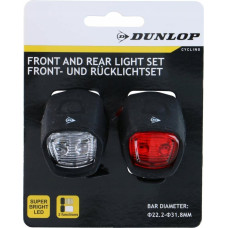 Dunlop ZESTAW SILIKONOWYCH LAMP ROWEROWYCH LED PRZÓD I TYŁ BLACK DUNLOP