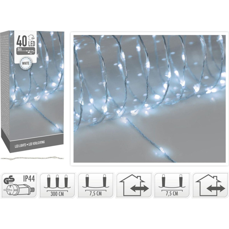 Mondex Lampki choinkowe Mondex 40 LED białe
