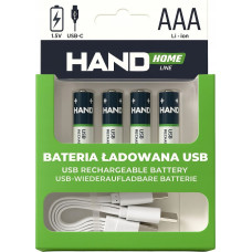 Plastrol Bateria ładowana akumulatorek USB-C 750mWh 500mAh 4xAAA