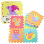 Leantoys Miękkie Puzzle Mata Edukacyjna Zwierzęta Pianka EVA Kolorowe 9 el. EDUKAMP
