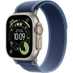 Apple Watch Ultra 3 GPS + Cellular 49mm Natural Titanium Case with Blue/Bright Blue Trail Loop - S/M