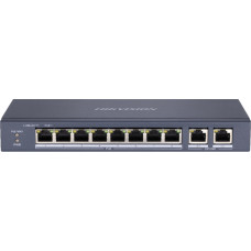 Hikvision DS-3E0310P-E/M tīkla saites Nepārvaldīts L2 ātrais Ethernet (10/100) PoE atbalsts Melns
