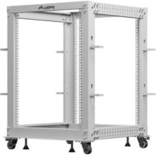 Lanberg Open rack stand 19 inches 15U 600x600-1100 adjustable grey
