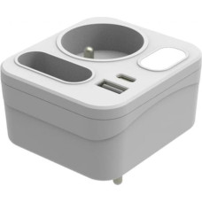 Düwi Rozgałęźnik MARINA 2x USB (A+C) PD 20W ze światełkiem nocnym orientacyjnym szybkie ładowanie / 34110