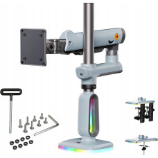 Larbre Vert F7-XV Lake Blue Podświetlenie RGB Gamingowy mocny uchwyt biurkowy do dużych monitorów 32-60 cali