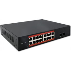 Qoltec Gigabit Ethernet SWITCH PoE 16xRJ45 2xSFP