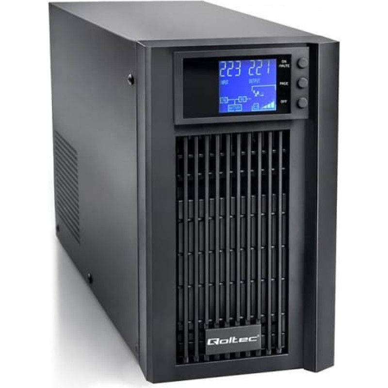 Qoltec Pure Sine Wave UPS 3kVA 2400W AVR LCD