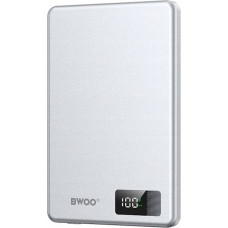 Wekome BWOO ultracienki power bank magnetyczny P75 PD 20W 5000 mAh w aluminiowej obudowie z wyświetlaczem i portem USB-C srebrny