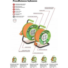 Acar przedłużacz bębnowy Acar M01802 40m pomarańczowy (M01802)