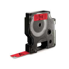 Dymo D1 Standard - Black on Red - 12mm