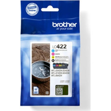 Brother Brother LC422VALDR nabój z tuszem 4 szt. Oryginalny Standardowa wydajność Czarny, Cyjan, Purpurowy, Żółty