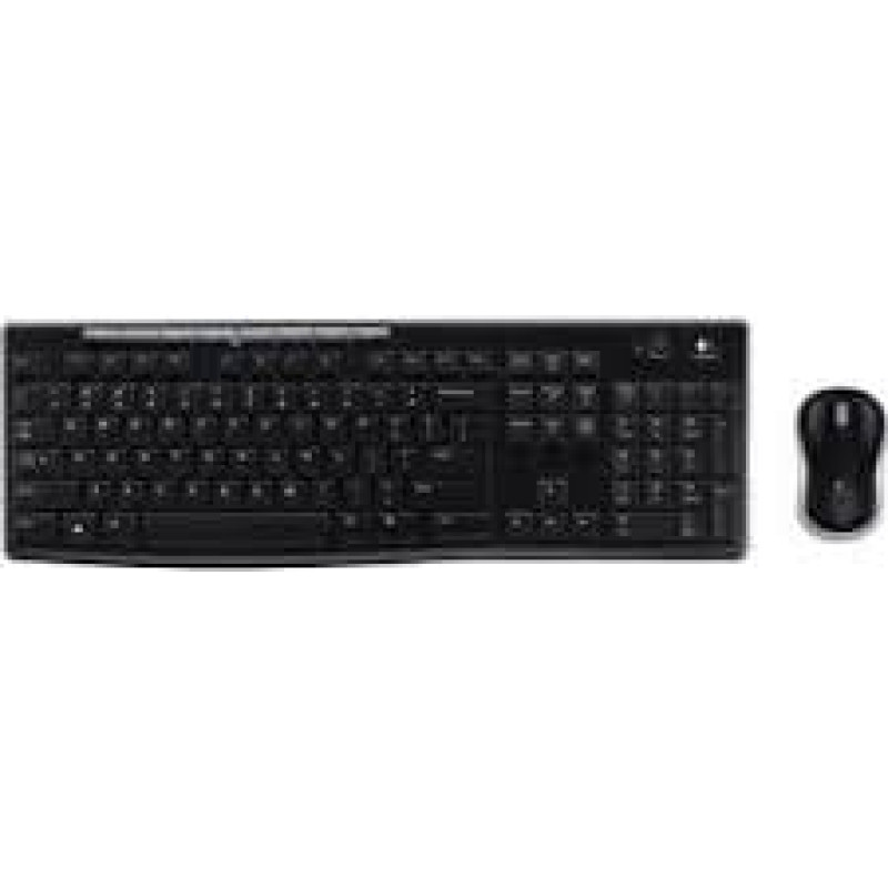 Logitech Wireless Combo MK270 (schwarz/silber, DE-Layout, Rubberdome)