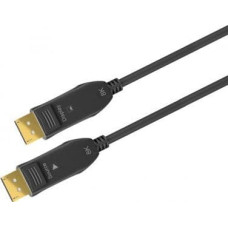 Goobay Kabel łączący światłowodowy DisplayPort 1.4 Hybrid, - Długość kabla 50 m