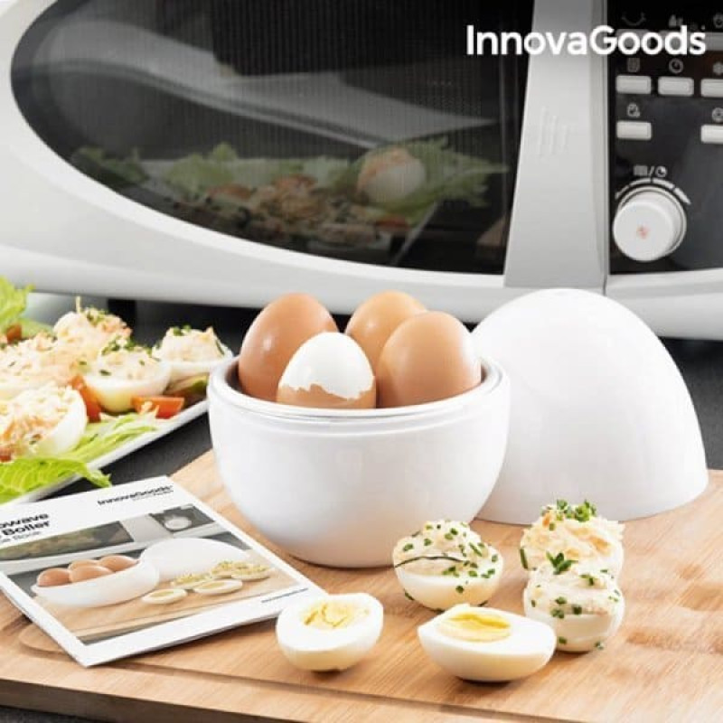 Innovagoods Kuchenka mikrofalowa InnovaGoods Urządzenie do Gotowania Jajek w Mikrofalówce z Przepisami Boilegg InnovaGoods Bb_V0101051 (Odnowione A)