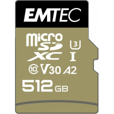 Emtec Karta Emtec Speedin Pro MicroSDXC 512 GB Class 10 UHS-I/U3 A2 V30 (ECMSDM512GXC10SP)