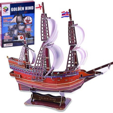 Jokomisiada Puzzle 3D statek Golden Hind okręt 108 ele. puzzle przestrzenne ZA2600