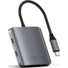 Satechi HUB USB Satechi Satechi 4 Port USB-C Hub PD - aluminiowy hub USB-C (4x USB-C 10Gbps, w tym 1x 100W PD) (space gray)