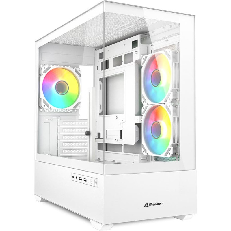 Sharkoon Obudowa Sharkoon Sharkoon MK6 RGB , Tower case (white, Tempered Glass x 2)