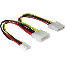 Delock Molex x2 - 4-pin, 0.2m, Wielokolorowy (82111)