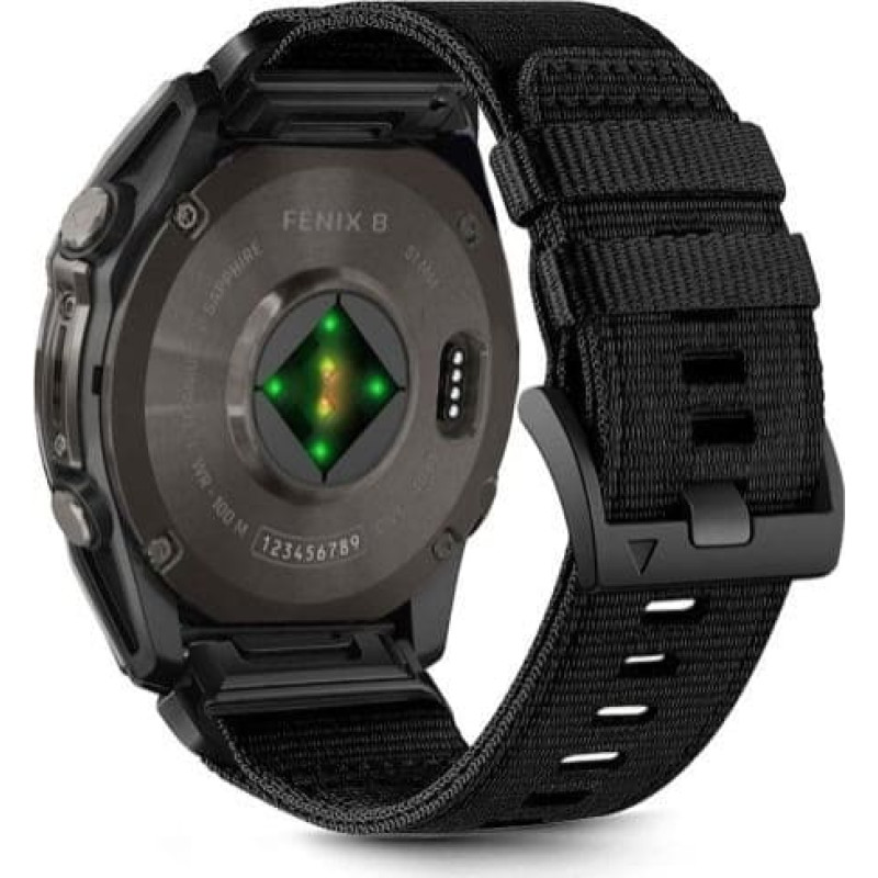 Tech-Protect Pasek Tech-Protect Nylon Classic Garmin Fenix 5x / 5x Plus / 6x / 6x Pro / 7x / 8 51mm Black