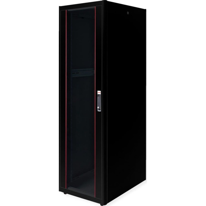 Roline Szafa Roline ROLINE Netzwerkschrank Basic 48,26cm 19Zoll 42 HE 600x800 BxT Glast�r schwarz