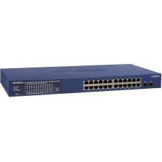 Netgear NETGEAR GS724TP-300EUS łącza sieciowe Zarządzany L2/L3/L4 Gigabit Ethernet (10/100/1000) Obsługa PoE Niebieski