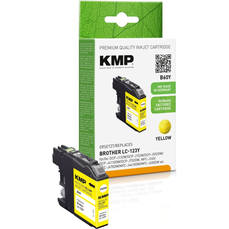Kmp Printtechnik Ag KMP Patrone Brother LC-123Y      600 S. yellow remanufactured