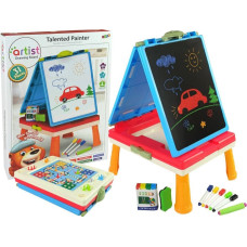 Lean Sport Tablica 3w1 Magnetyczno -Kredowa, Stolik Do Gier Niebieska