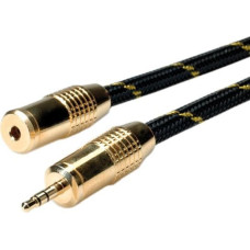 Roline Kabel Roline Jack 3.5mm - Jack 3.5mm 2.5m czarny złoty (11.09.4753)