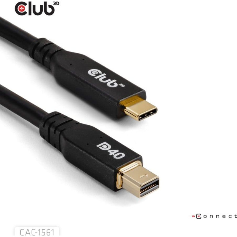 Club 3D Kabel Club 3D Club3D Kabel   USB Typ C  <-> MiniDP 2.1    2m  8K30Hz St/St retail