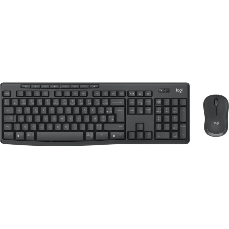 Logitech Klawiatura + mysz Logitech Logitech MK370 Combo for Business klawiatura Dołączona myszka RF Wireless + Bluetooth AZERTY Francuski Grafitowy