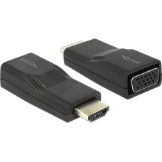 Delock Adapter AV Delock HDMI - D-Sub (VGA) czarny (65655)