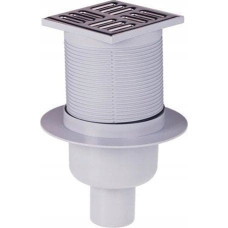Alcadrain Kratka ściekowa 105×105/50 mm odpływ pionowy, kratka nierdzewna, syfon mokry