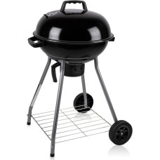 BBQ GRILL OGRODOWY KULISTY REX STALOWY 46CM Z POPIELNIKIEM