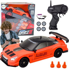 Leantoys Autko Sportowe Zdalnie Sterowane R/C 1:24 Pomarańczowe Wymienne Koła LEAN Toys
