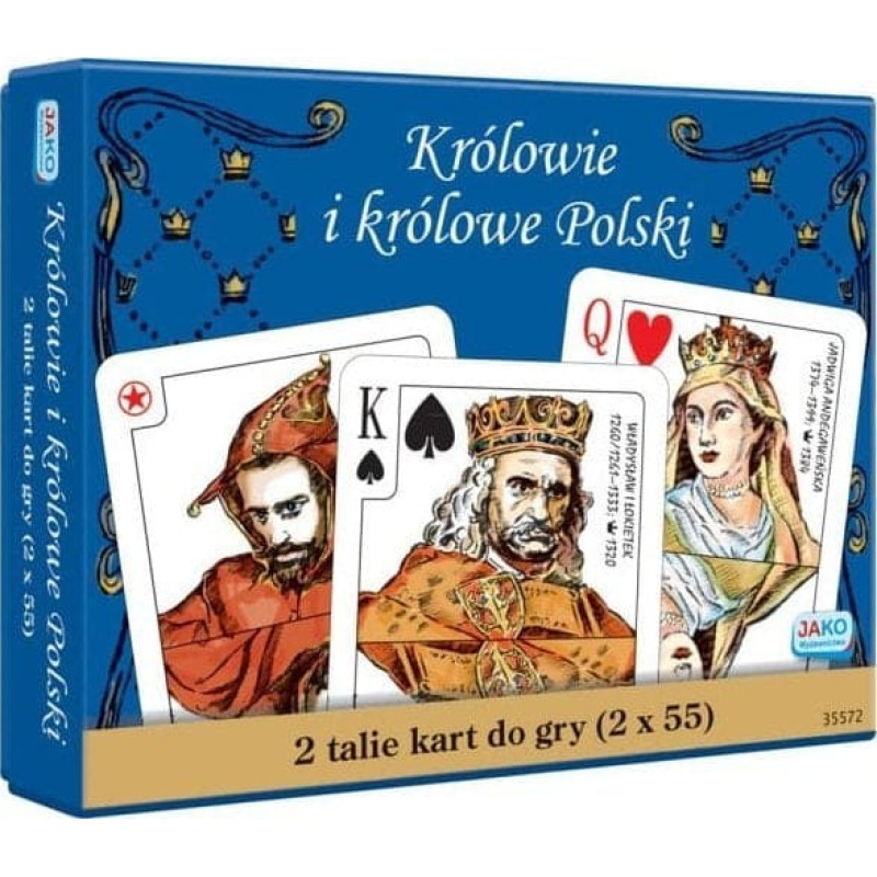 Wydawnictwo Jako Karty 2x55 listków. Królowie i królowe Polski