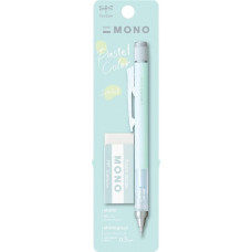 Tombow Ołówek automat, Mono Graph 0,5mm pastel + gumka