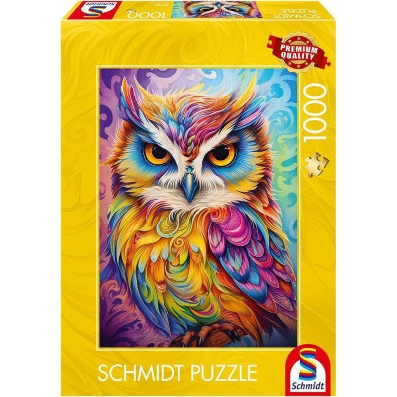 Schmidt Spiele Puzzle PQ 1000 Kolorowa sowa G3